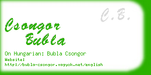 csongor bubla business card